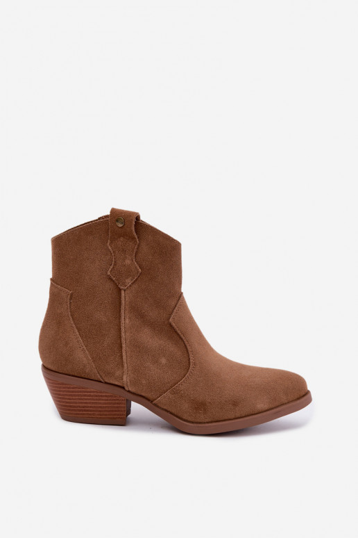 Botines de estilo cowboy marrones con tacón Big Star