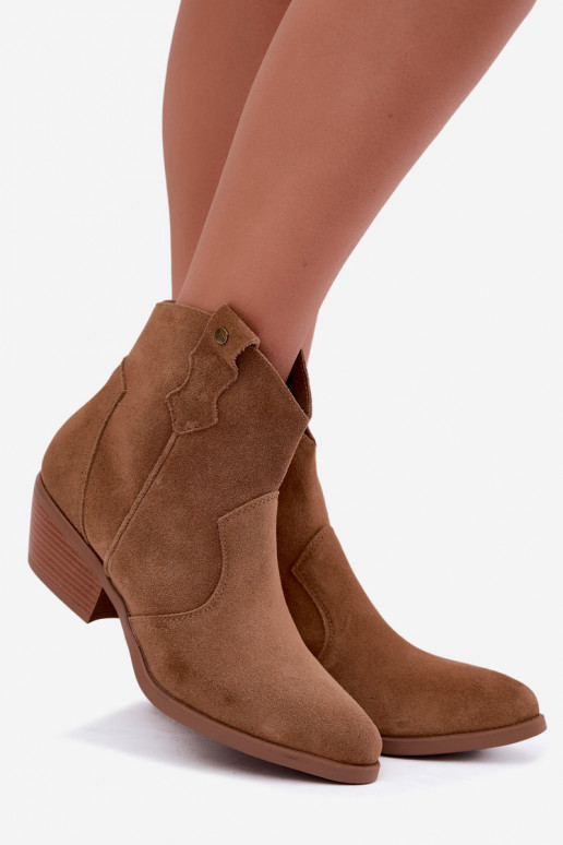 Botines de estilo cowboy marrones con tacón Big Star