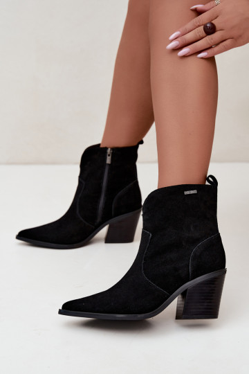 Botines de estilo cowboy negros con tacón Big Star