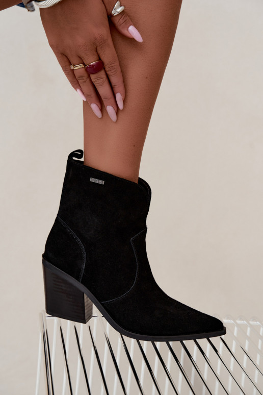 Botines de estilo cowboy negros con tacón Big Star