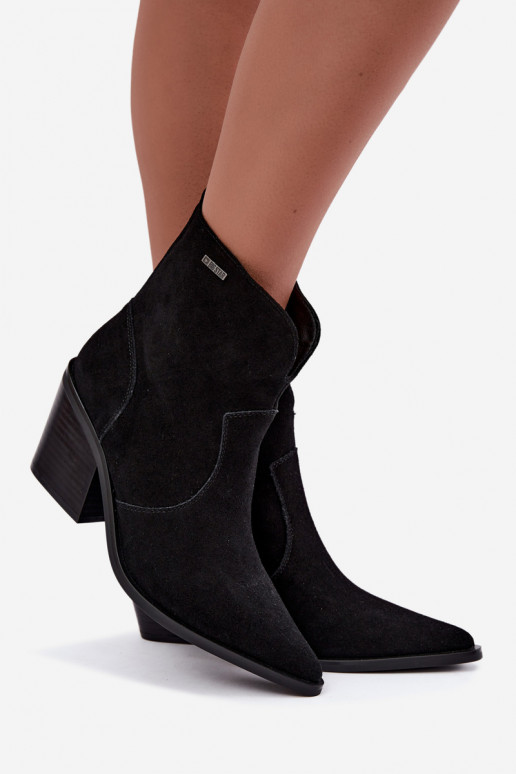 Botines de estilo cowboy negros con tacón Big Star
