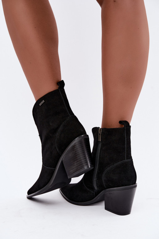 Botines de estilo cowboy negros con tacón Big Star