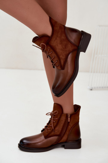 Botines marrones con tacones anchos Ismerae 2
