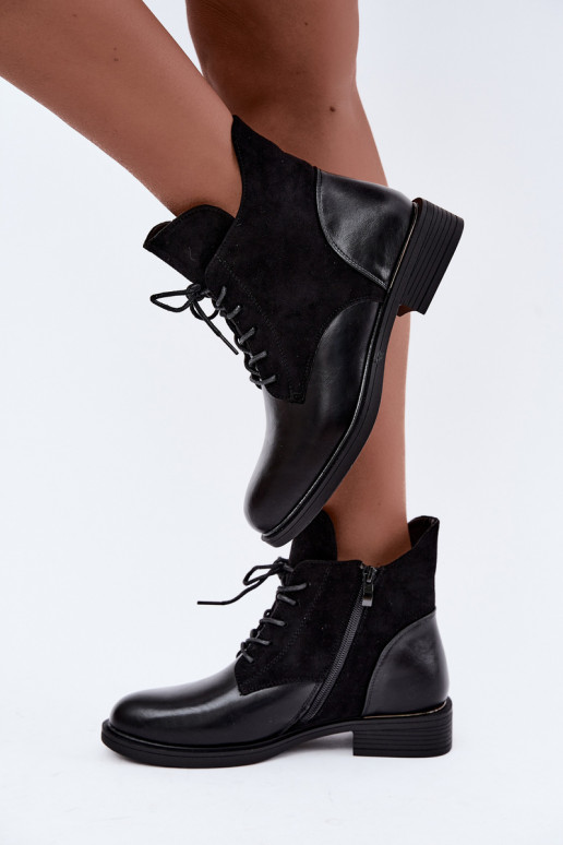 Botines negros con tacones anchos Ismerae