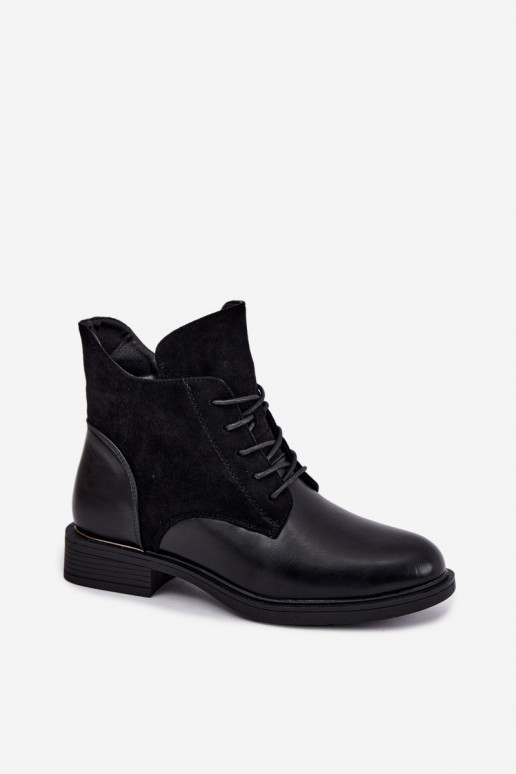 Botines negros con tacones anchos Ismerae