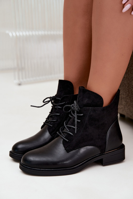 Botines negros con tacones anchos Ismerae