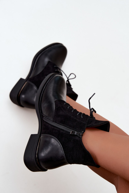 Botines negros con tacones anchos Ismerae
