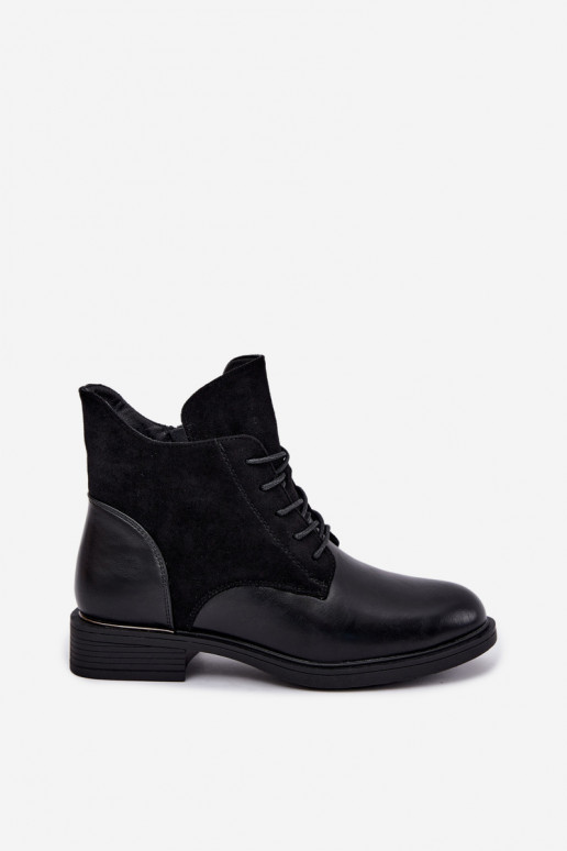 Botines negros con tacones anchos Ismerae