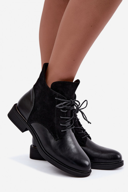 Botines negros con tacones anchos Ismerae