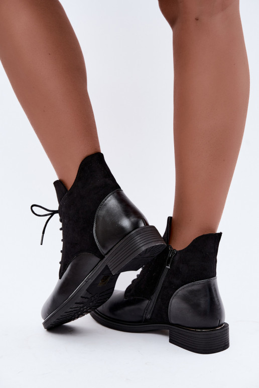 Botines negros con tacones anchos Ismerae