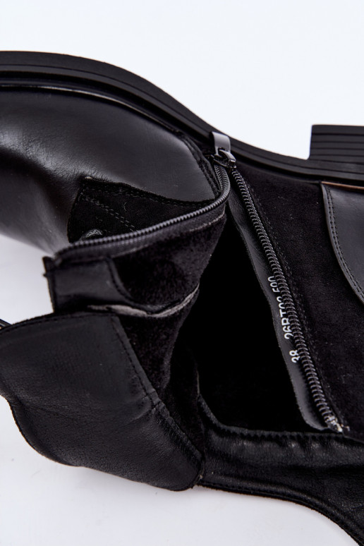 Botines negros con tacones anchos Ismerae