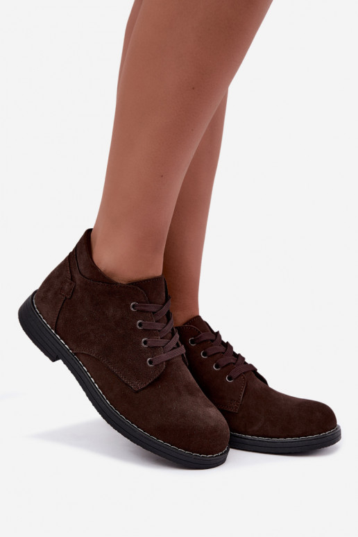 Zapatos de ante color marrón chocolate Nirelia