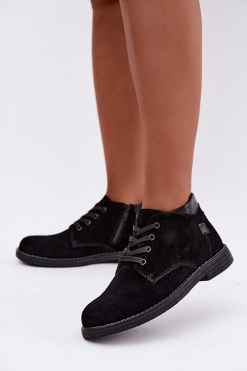 Zapatos de ante color negro Nirelia 2