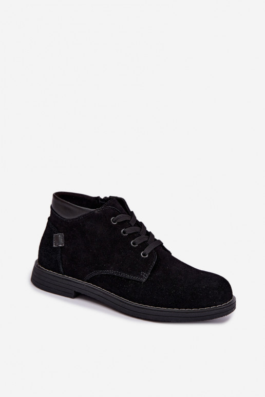 Zapatos de ante color negro Nirelia