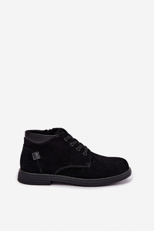 Zapatos de ante color negro Nirelia
