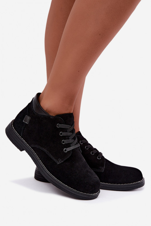 Zapatos de ante color negro Nirelia