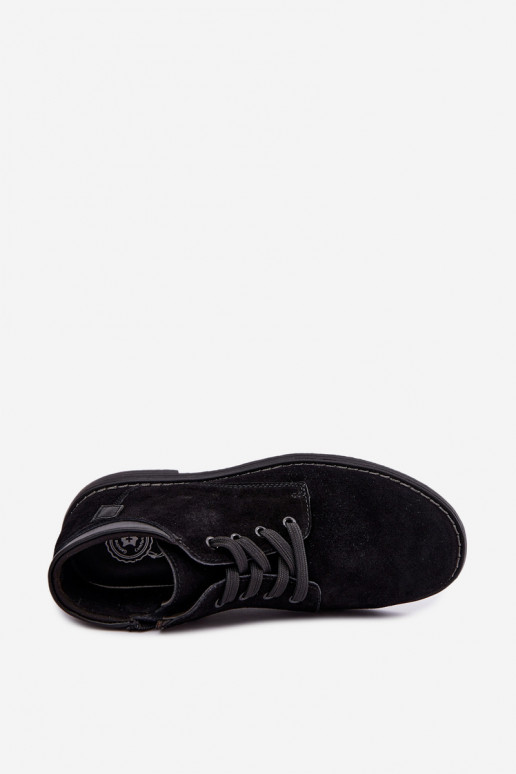 Zapatos de ante color negro Nirelia