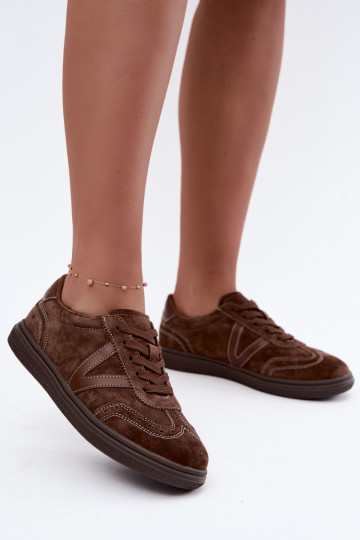 Zapatillas de cuero y ante marrones Cariva 2