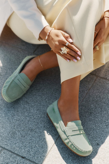 Mocasines de ante verdes Big Star RR274945 2