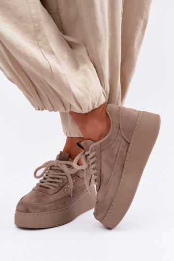 Zapatillas de ante con plataforma en arcilla Teysa 2