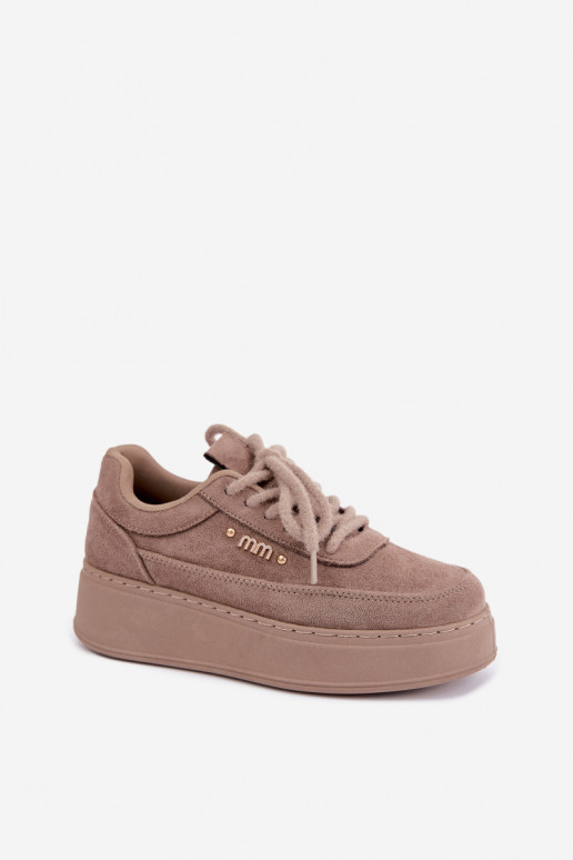 Zapatillas de ante con plataforma en arcilla Teysa
