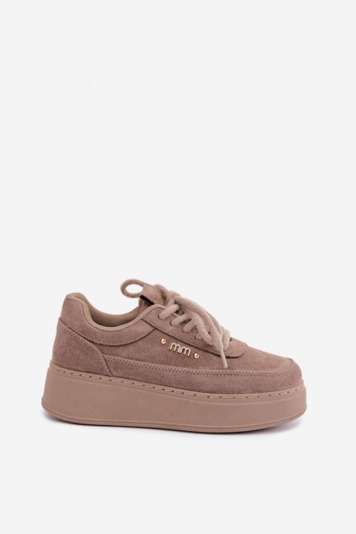 Zapatillas de ante con plataforma en arcilla Teysa