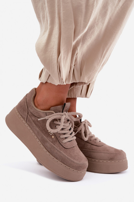 Zapatillas de ante con plataforma en arcilla Teysa