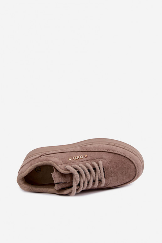 Zapatillas de ante con plataforma en arcilla Teysa