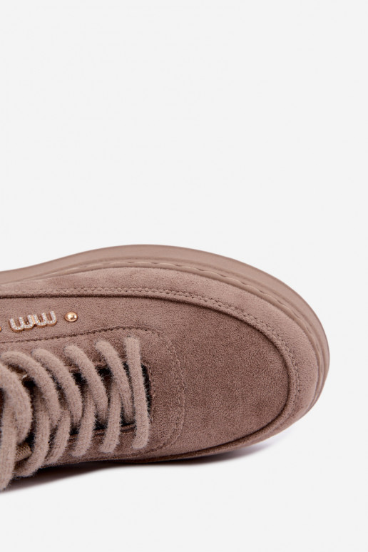 Zapatillas de ante con plataforma en arcilla Teysa