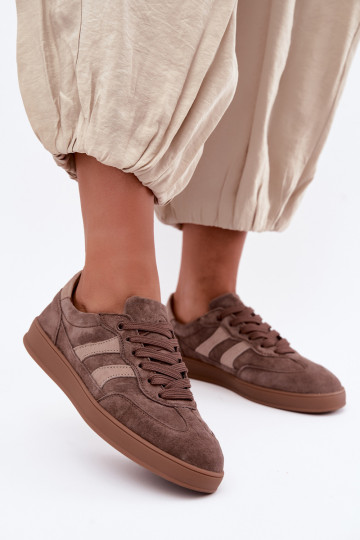 Zapatillas de mujer de ante marrón Vinceza 95438 2