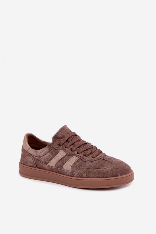 Zapatillas de mujer de ante marrón Vinceza 95438