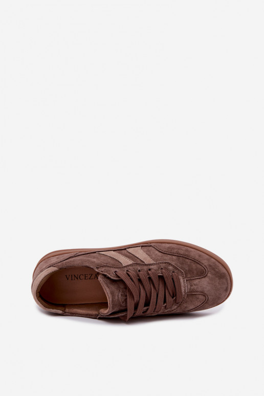 Zapatillas de mujer de ante marrón Vinceza 95438