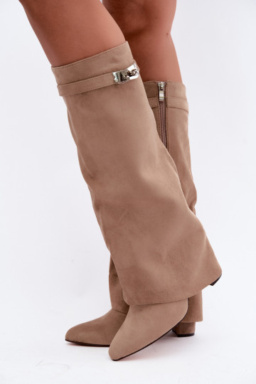 Botas altas para mujer con forro y tacones de arena Salia 2