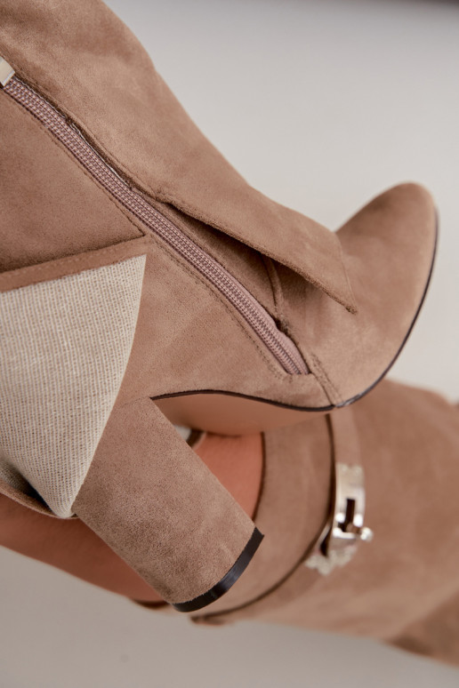 Botas altas para mujer con forro y tacones de arena Salia