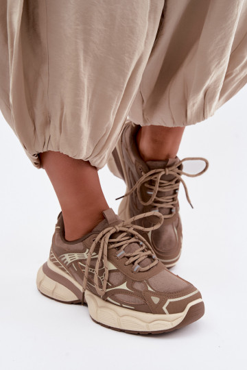 Zapatos deportivos con plataforma marrón INanda