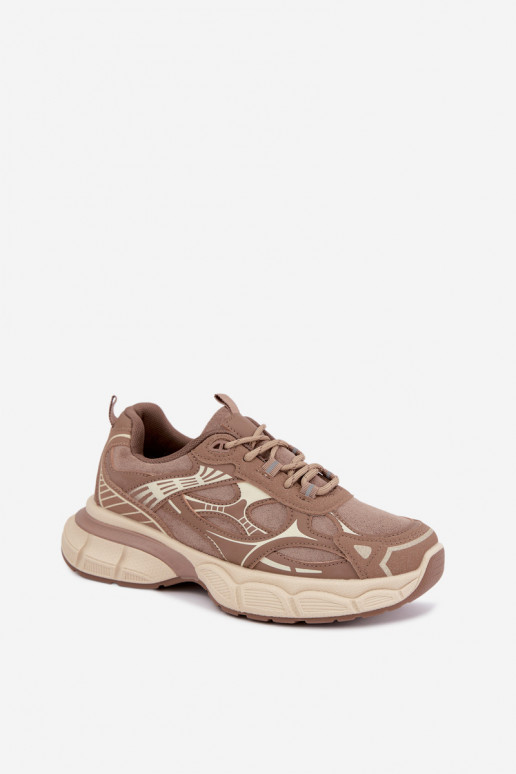 Zapatos deportivos con plataforma marrón INanda