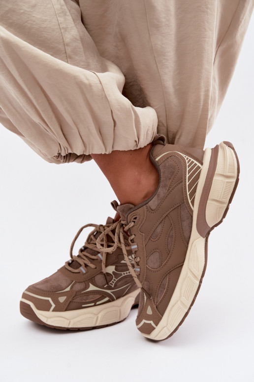 Zapatos deportivos con plataforma marrón INanda