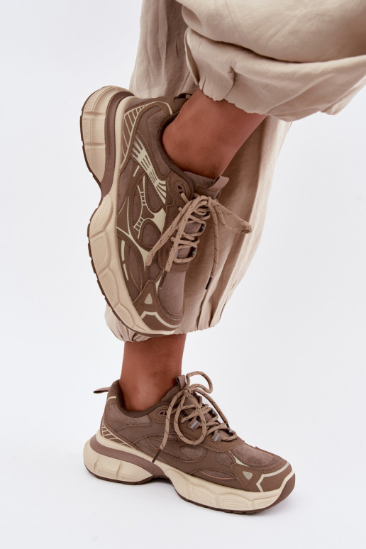 Zapatos deportivos con plataforma marrón INanda