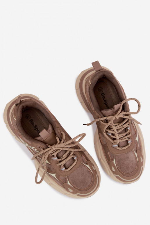 Zapatos deportivos con plataforma marrón INanda