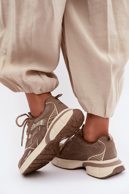 Zapatos deportivos con plataforma marrón INanda