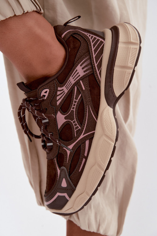 Zapatos deportivos con plataforma chocolate INanda