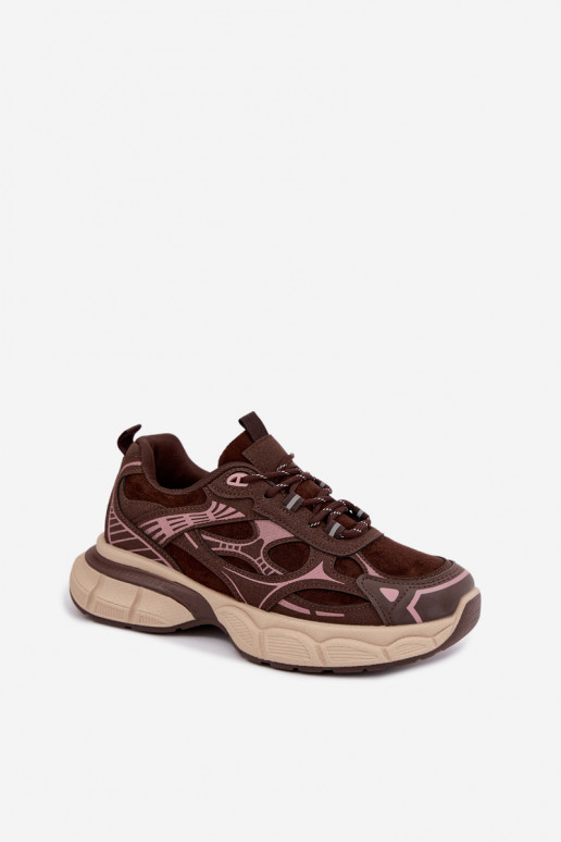 Zapatos deportivos con plataforma chocolate INanda