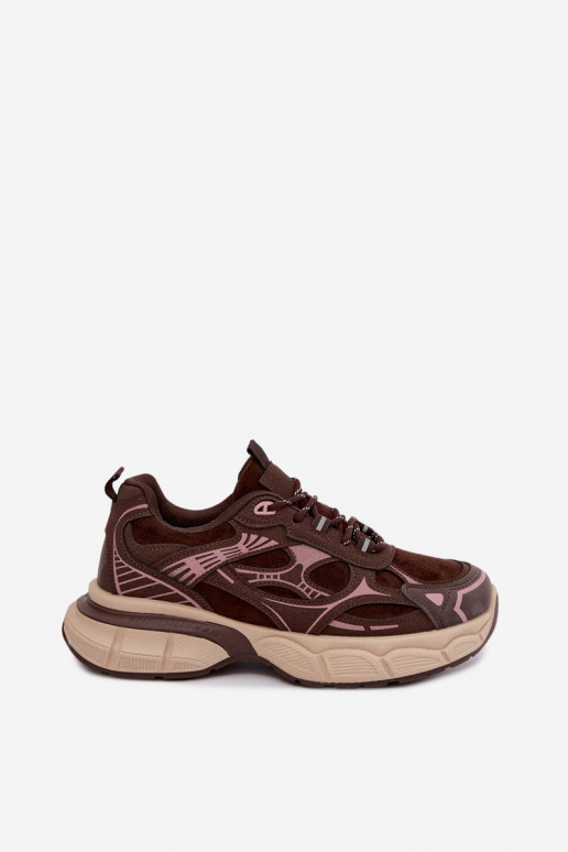 Zapatos deportivos con plataforma chocolate INanda
