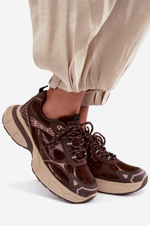 Zapatos deportivos con plataforma chocolate INanda