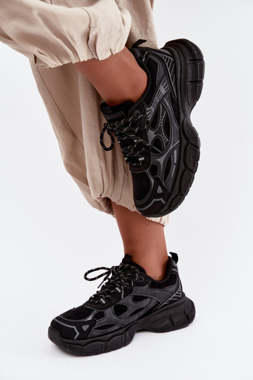Zapatos deportivos con plataforma negra INanda