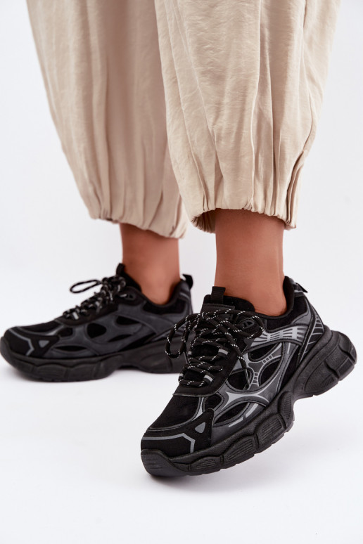 Zapatos deportivos con plataforma negra INanda