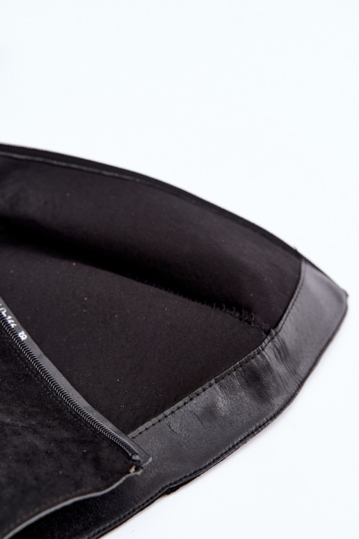 Botas altas de mujer estilo cowboy con tacón en negro Noeline