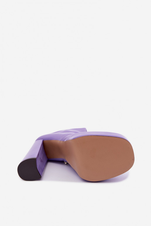 Botines de charol con plataforma en violeta Lotisha