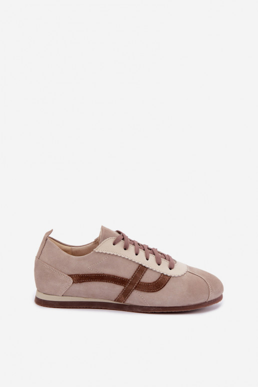 Piel de gamuza Zapatillas modelo zapatos. Femenino Zazoo N1402S2 beige