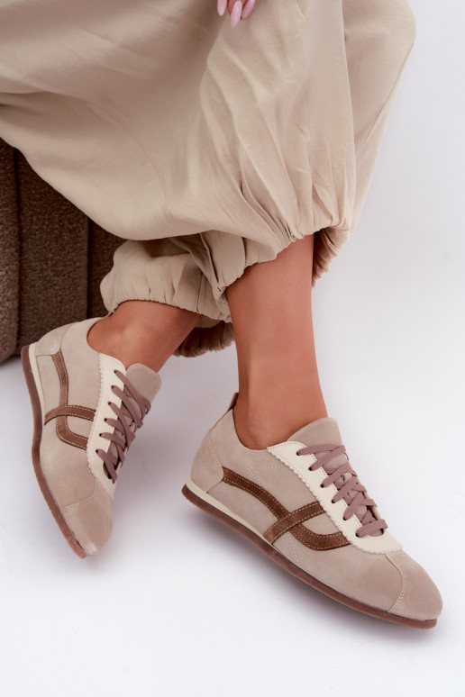 Piel de gamuza Zapatillas modelo zapatos. Femenino Zazoo N1402S2 beige